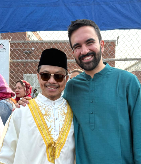 Zohran Mamdani Bersama Dr Imam Shamsi Ali. (Dok. Imam Shamsi Ali)